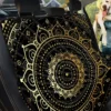 Black And Gold Mandala Style Design Car Back Seat Cover Dog Car Seat Covers - d6693acb7893