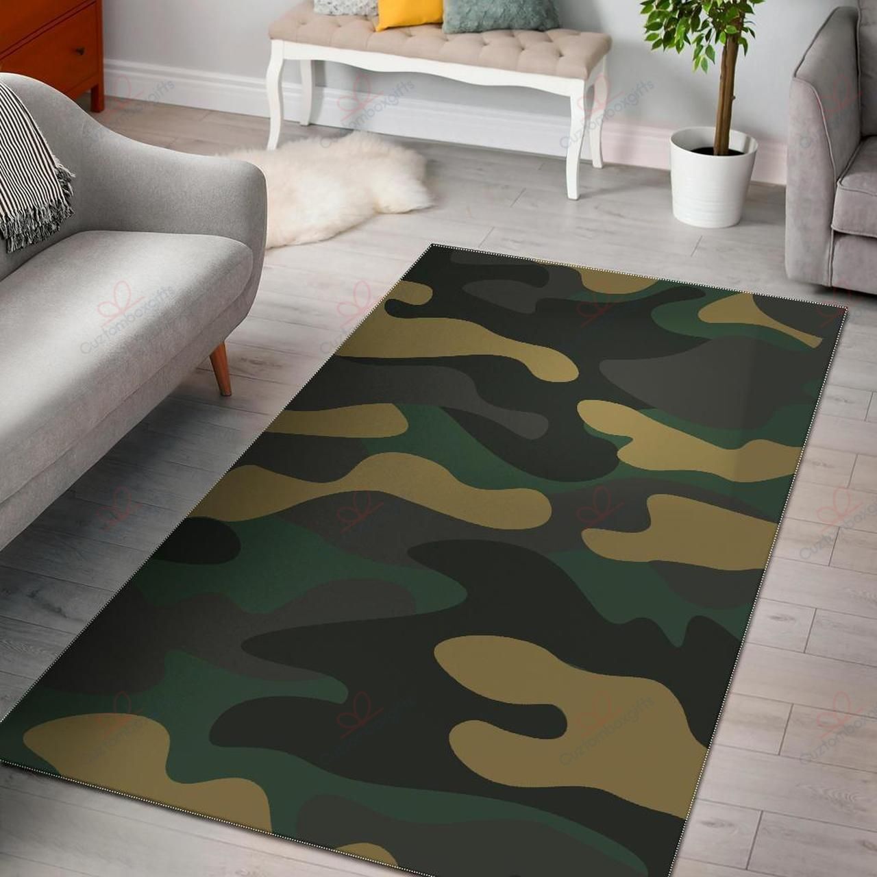 Black And Green Camouflage Rug Sport Decor Gift Floor Decor Living Room Carpet Rug Area Rug - 406f65fcf04a Black And Green Camouflage Rug Sport Decor Gift Floor Decor Living Room Carpet Rug Area Rug - 406f65fcf04a