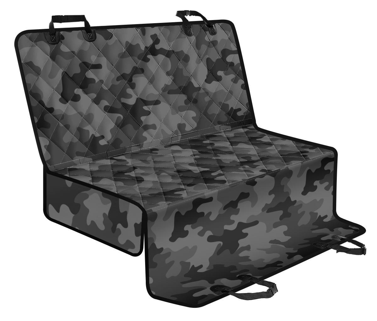 Black And Grey Camouflage Print Pet Car Back Seat Cover - 852ace8d01e9 Black And Grey Camouflage Print Pet Car Back Seat Cover - 852ace8d01e9