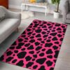 Black And Hot Pink Cow Rug Sport Decor Gift Floor Decor Living Room Carpet Rug Area Rug - 2159dcd215aa