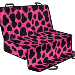 Black And Hot Pink Cow Print Pet Car Back Seat Cover - 19fbd73ab0c1