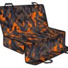Black And Orange Camouflage Print Pet Car Back Seat Cover - 4437e34947ef