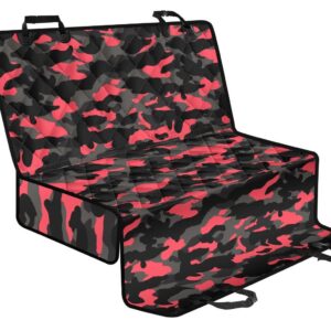 Black And Pink Camouflage Print Pet Car Back Seat Cover - 8f210325ac13