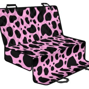 Black And Pink Cow Print Pet Car Back Seat Cover - 0bc3c8e45704