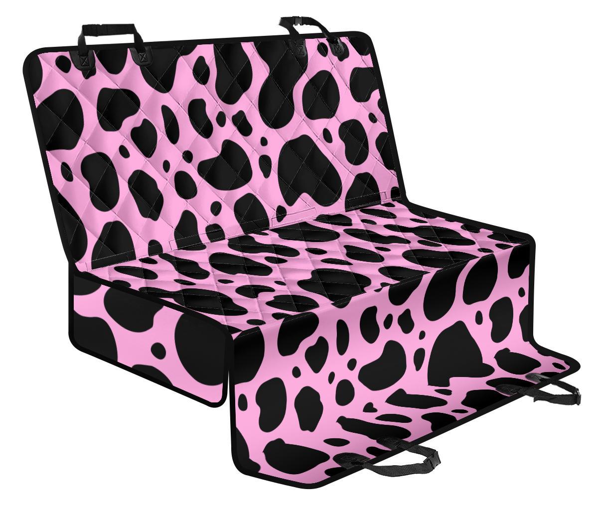 Black And Pink Cow Print Pet Car Back Seat Cover - 0bc3c8e45704 Black And Pink Cow Print Pet Car Back Seat Cover - 0bc3c8e45704
