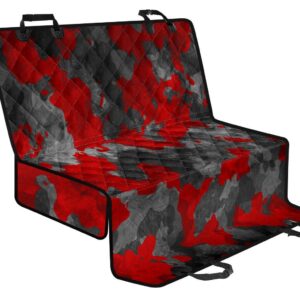 Black And Red Camouflage Print Pet Car Back Seat Cover - caa96ea7a448