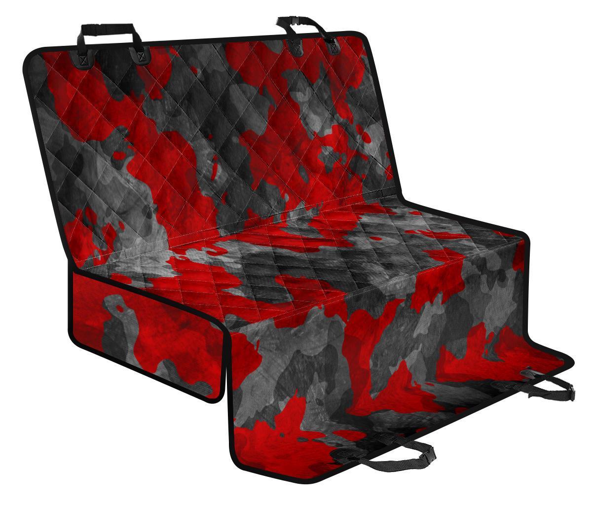 Black And Red Camouflage Print Pet Car Back Seat Cover - caa96ea7a448 Black And Red Camouflage Print Pet Car Back Seat Cover - caa96ea7a448