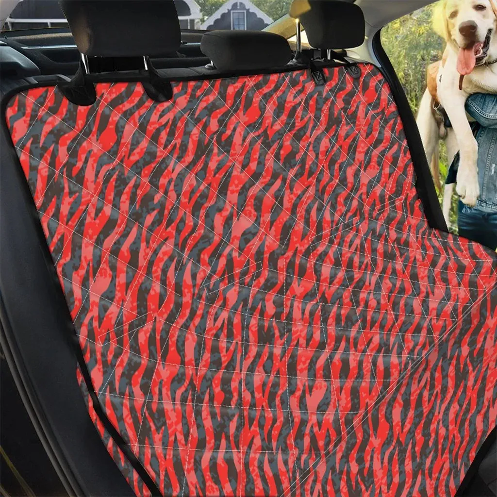 Black And Red Tiger Stripe Camo Design Car Back Seat Cover Dog Car Seat Covers - c96dc71a86a7 Black And Red Tiger Stripe Camo Design Car Back Seat Cover Dog Car Seat Covers - c96dc71a86a7