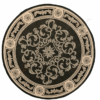 Black And Sand Pescara Round Carpet Floor Rug Living Room Bedroom Decor Round Area Rug Carpet