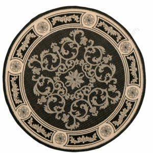 Black And Sand Pescara Round Carpet Floor Rug Living Room Bedroom Decor Round Area Rug Carpet