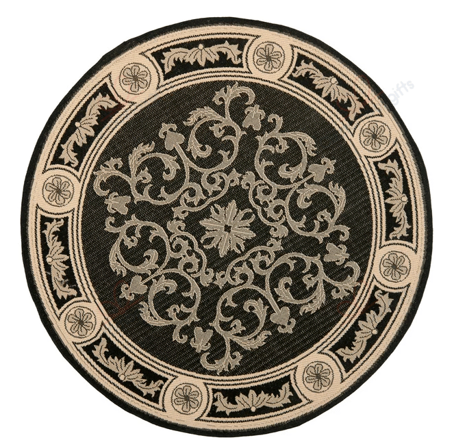 Black And Sand Pescara Round Carpet Floor Rug Living Room Bedroom Decor Round Area Rug Carpet Black And Sand Pescara Round Carpet Floor Rug Living Room Bedroom Decor Round Area Rug Carpet
