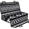 Black And White Aztec Pattern Print Pet Car Back Seat Cover - a3d43e5ef36b
