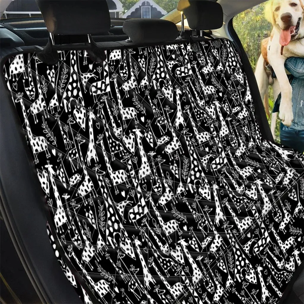 Black And White Cartoon Giraffe Design Car Back Seat Cover Dog Car Seat Covers - 75840ecd4b26 Black And White Cartoon Giraffe Design Car Back Seat Cover Dog Car Seat Covers - 75840ecd4b26