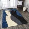 Black And White Cat Rug Sport Decor Gift Floor Decor Living Room Carpet Rug Area Rug - 832b73aa669f