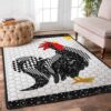 Black And White Chicken Rug Sport Decor Gift Floor Decor Living Room Carpet Rug Area Rug - a45bdb5f2e38