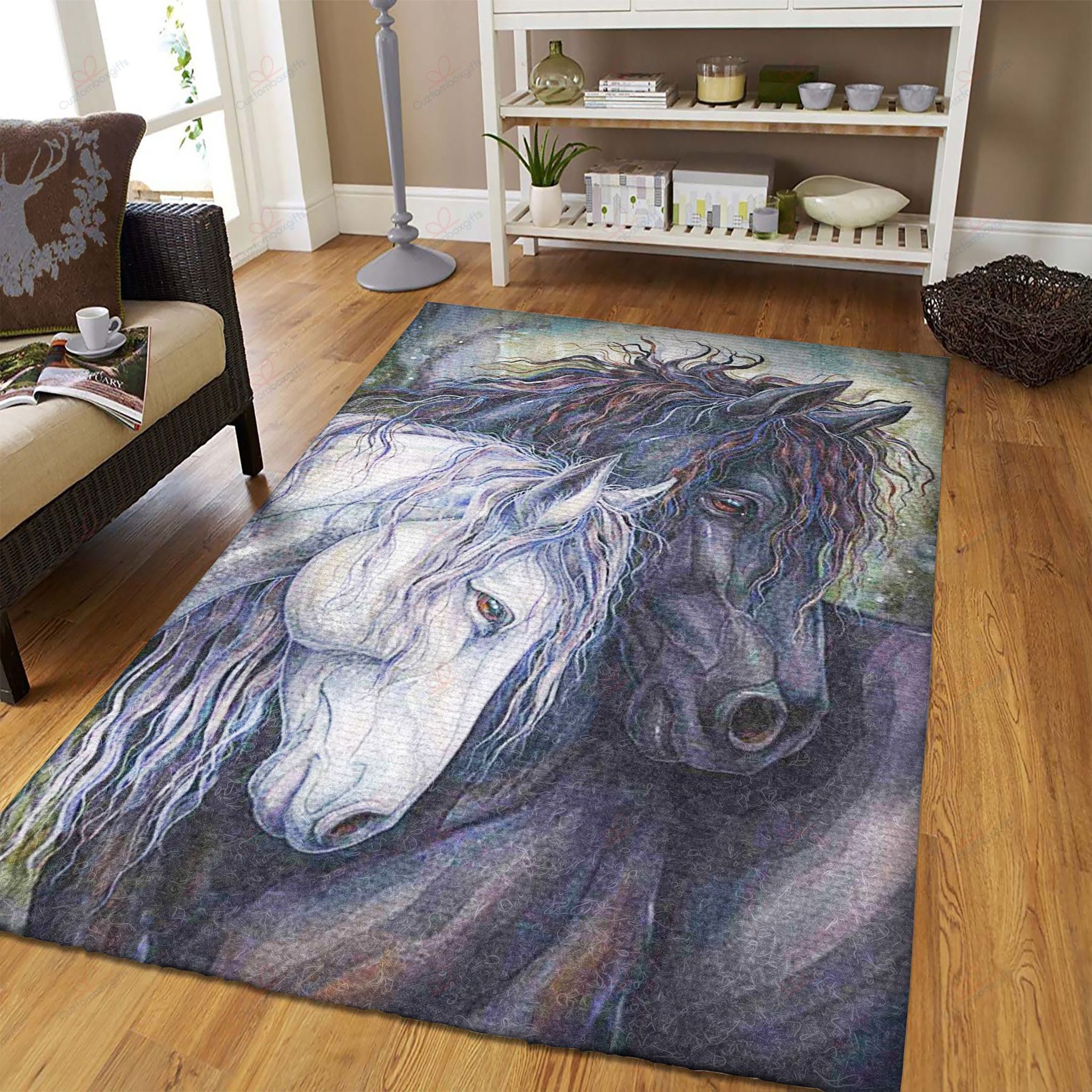 Black And White Horse Rug Sport Decor Gift Floor Decor Living Room Carpet Rug Area Rug - 523714fe44f3 Black And White Horse Rug Sport Decor Gift Floor Decor Living Room Carpet Rug Area Rug - 523714fe44f3