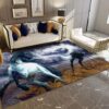 Black And White Horses Rug Sport Decor Gift Floor Decor Living Room Carpet Rug Area Rug - 551225635ba4