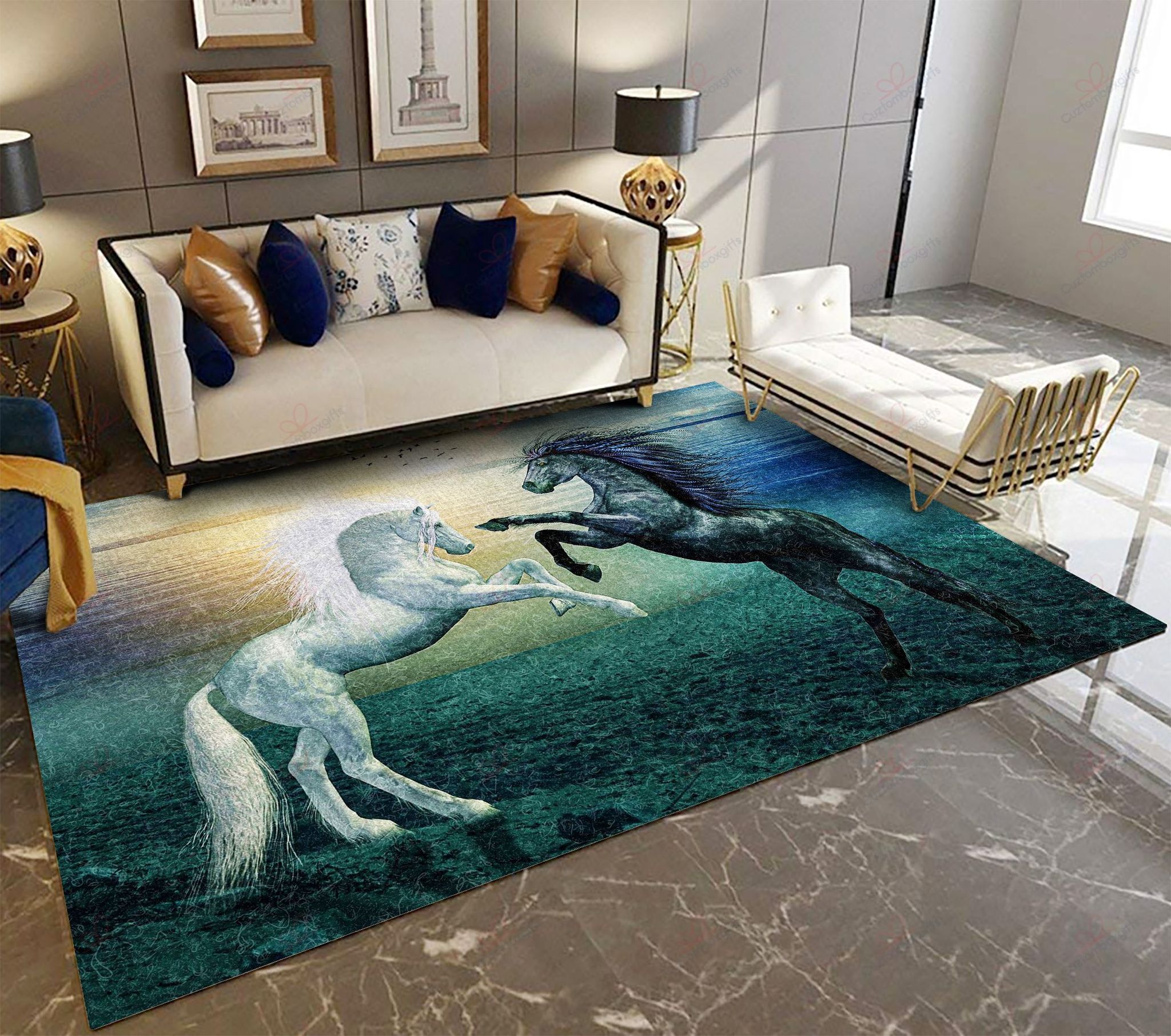 Black And White Horses Rug Sport Decor Gift Floor Decor Living Room Carpet Rug Area Rug - 1de9da040088 Black And White Horses Rug Sport Decor Gift Floor Decor Living Room Carpet Rug Area Rug - 1de9da040088