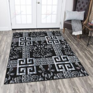 Black And White Pattern Rug Sport Decor Gift Floor Decor Living Room Carpet Rug Area Rug - 42d94def29d0