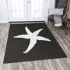 Black And White Seafish Rug Sport Decor Gift Floor Decor Living Room Carpet Rug Area Rug - 2851e107d035