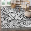 Black And White Sloth 3 Rug Sport Decor Gift Floor Decor Living Room Carpet Rug Area Rug - b3fc1edf75f8
