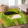 Black And White Whale Rug Sport Decor Gift Floor Decor Living Room Carpet Rug Area Rug - 0fc17d74a701
