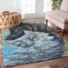 Black And White Wolf Rug Sport Decor Gift Floor Decor Living Room Carpet Rug Area Rug - 08cdd442f33b