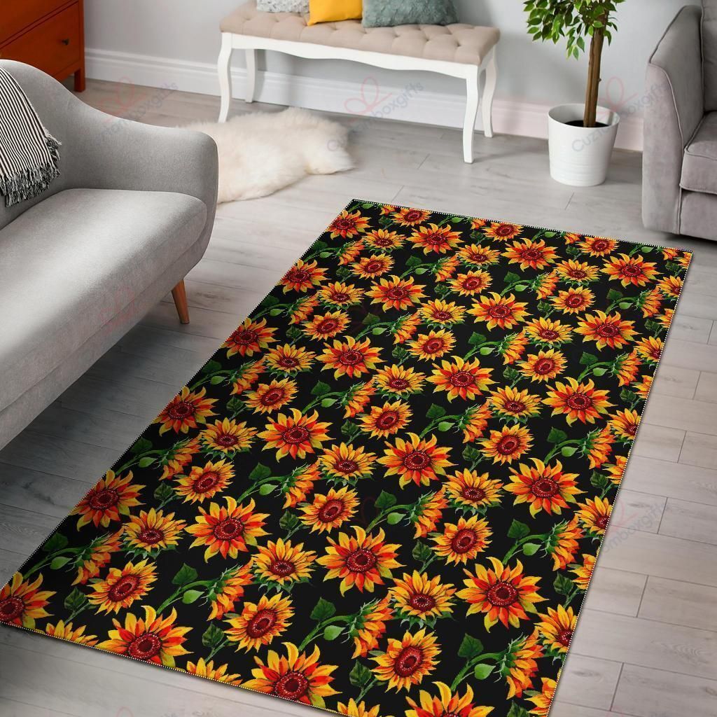 Black Autumn Sunflower Pattern Rug Sport Decor Gift Floor Decor Living Room Carpet Rug Area Rug - 1e96c9458628 Black Autumn Sunflower Pattern Rug Sport Decor Gift Floor Decor Living Room Carpet Rug Area Rug - 1e96c9458628