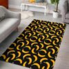 Black Banana Pattern Rug Sport Decor Gift Floor Decor Living Room Carpet Rug Area Rug - f148addfa079