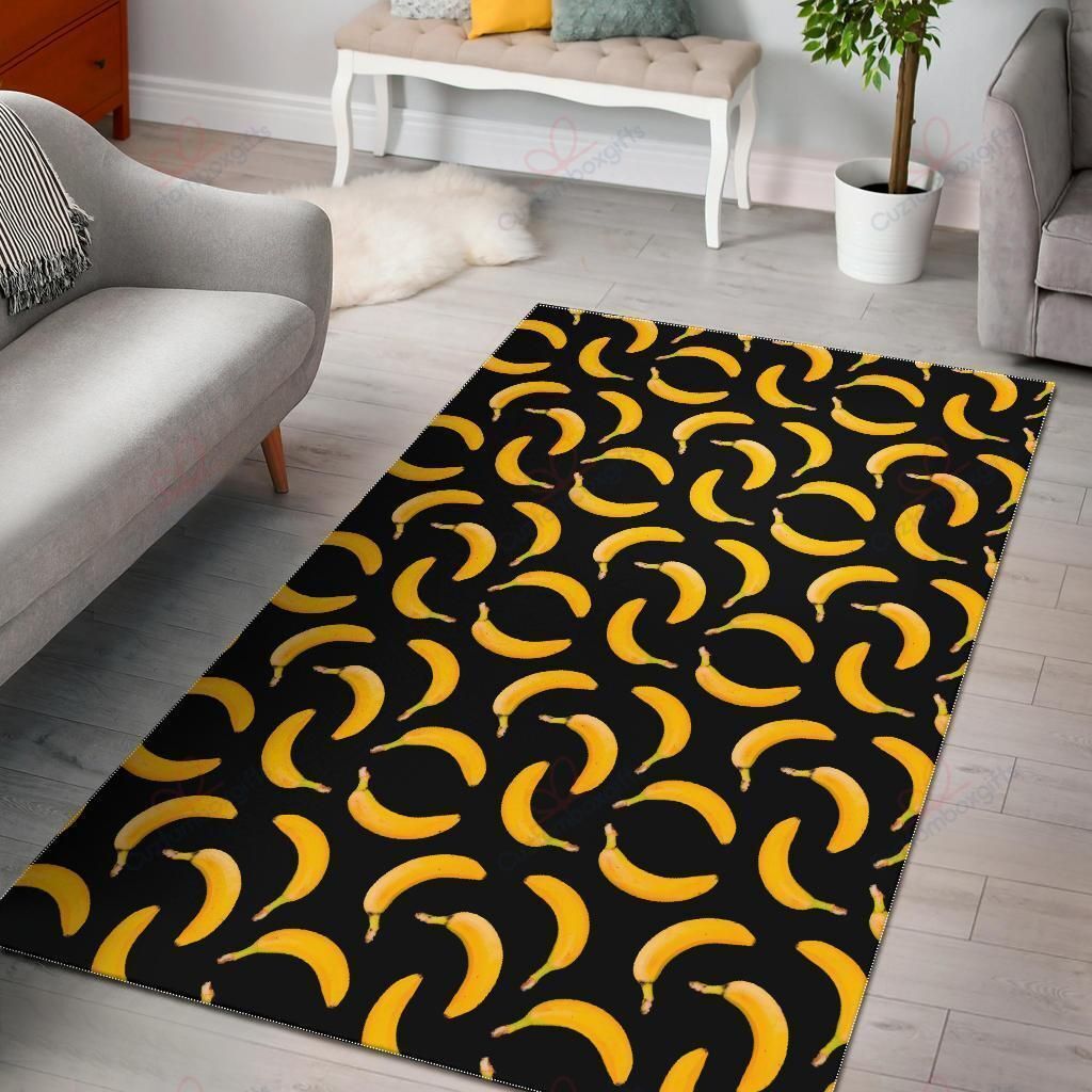 Black Banana Pattern Rug Sport Decor Gift Floor Decor Living Room Carpet Rug Area Rug - f148addfa079 Black Banana Pattern Rug Sport Decor Gift Floor Decor Living Room Carpet Rug Area Rug - f148addfa079