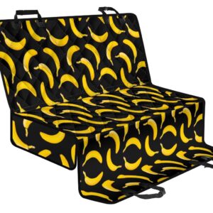 Black Banana Pattern Print Pet Car Back Seat Cover - 977589de1330