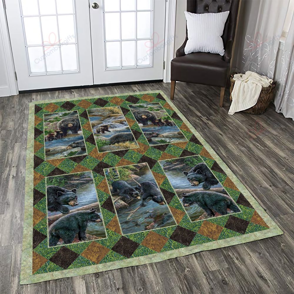 Black Bear Rug Sport Decor Gift Floor Decor Living Room Carpet Rug Area Rug - fd788540a0b0 Black Bear Rug Sport Decor Gift Floor Decor Living Room Carpet Rug Area Rug - fd788540a0b0
