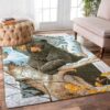 Black Bear Rug Sport Decor Gift Floor Decor Living Room Carpet Rug Area Rug - 008d448d0f2c