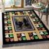 Black Bear Rug Sport Decor Gift Floor Decor Living Room Carpet Rug Area Rug - 08a5b78d0bc0