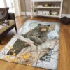Black Bear Rug Sport Decor Gift Floor Decor Living Room Carpet Rug Area Rug - d465ea35f481