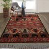 Black Bear Red Rock Cabin Rug Sport Decor Gift Floor Decor Living Room Carpet Rug Area Rug - 6c114a562c95