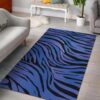 Black Blue Zebra Pattern Rug Sport Decor Gift Floor Decor Living Room Carpet Rug Area Rug - 3860c18b4561