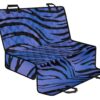 Black Blue Zebra Pattern Print Pet Car Back Seat Cover - a564bef583e9