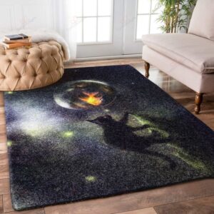Black Cat 1 Rug Sport Decor Gift Floor Decor Living Room Carpet Rug Area Rug - 502de76d668f