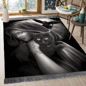Black Cat 3 Rug Sport Decor Gift Floor Decor Living Room Carpet Rug Area Rug - 4d486841191d