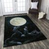 Black Cat And Moon Rug Sport Decor Gift Floor Decor Living Room Carpet Rug Area Rug - 10929a78618a