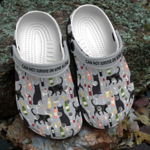 Black Cat Crocs Clog Classic Clog Whitesole Can Not Survive Shoes