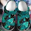 Black Cat Floral Sku 303 Crocs Clog Clog Shoes