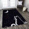 Black Cat Rug Sport Decor Gift Floor Decor Living Room Carpet Rug Area Rug - a1017b058af3