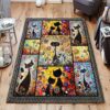 Black Cat Rug Sport Decor Gift Floor Decor Living Room Carpet Rug Area Rug - 89e72ef8142a