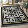 Black Cat Rug Sport Decor Gift Floor Decor Living Room Carpet Rug Area Rug - 01f1a536d122