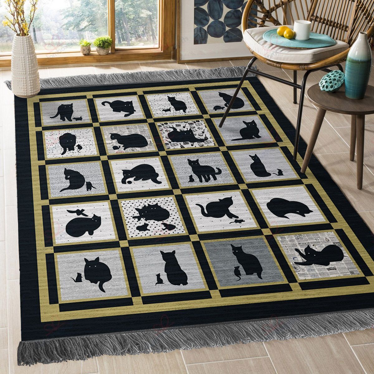 Black Cat Rug Sport Decor Gift Floor Decor Living Room Carpet Rug Area Rug - 01f1a536d122 Black Cat Rug Sport Decor Gift Floor Decor Living Room Carpet Rug Area Rug - 01f1a536d122