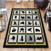 Black Cat Rug Sport Decor Gift Floor Decor Living Room Carpet Rug Area Rug - b360888b59e3