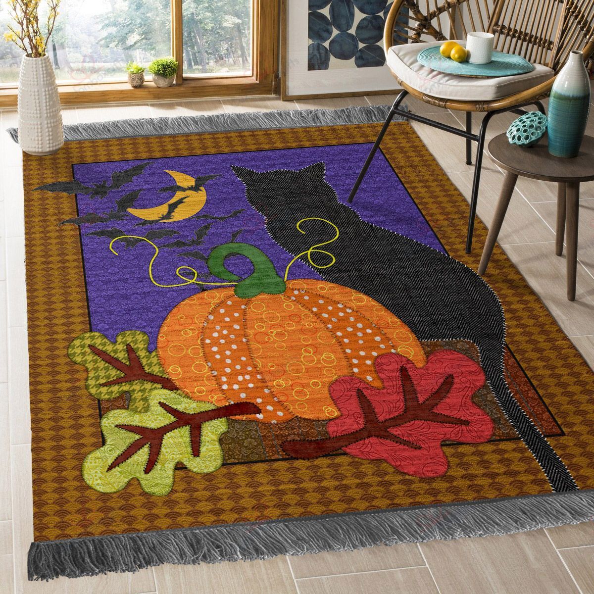 Black Cat Halloween Rug Sport Decor Gift Floor Decor Living Room Carpet Rug Area Rug - f21966de0a1f Black Cat Halloween Rug Sport Decor Gift Floor Decor Living Room Carpet Rug Area Rug - f21966de0a1f