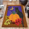 Black Cat Halloween Rug Sport Decor Gift Floor Decor Living Room Carpet Rug Area Rug - b00185a676e9